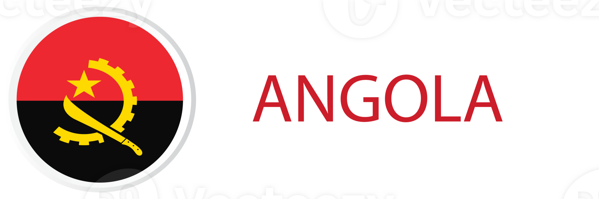 Angola flag in button web. png