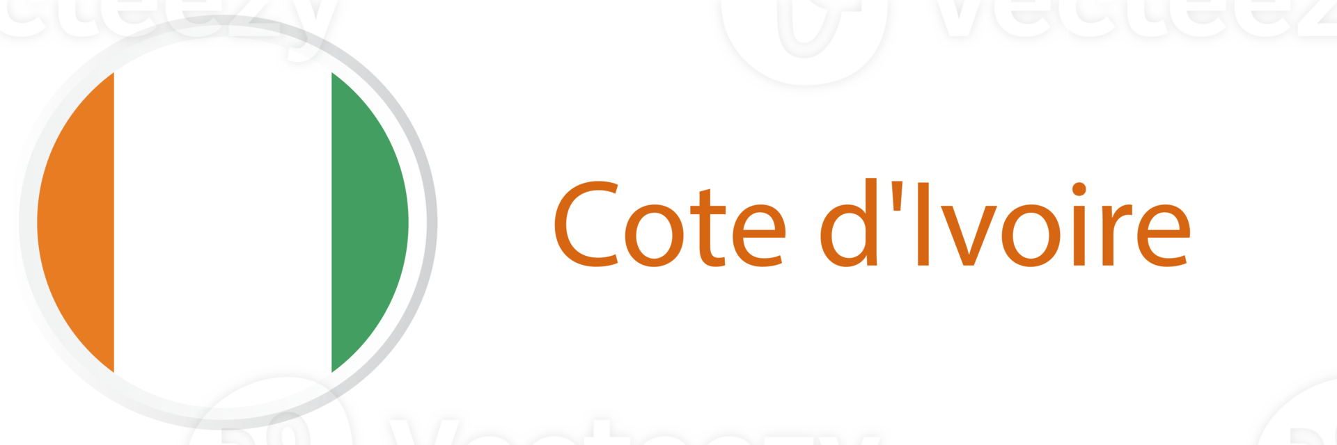 Cote d'Ivoire flag in button web. png
