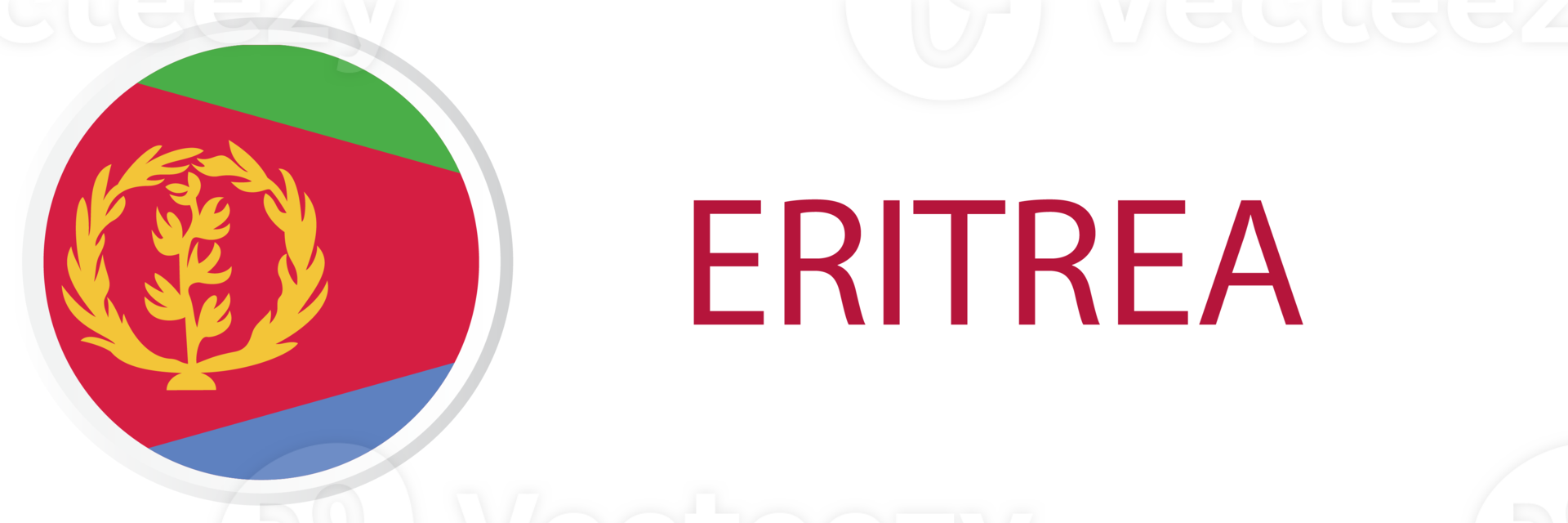 Eritrea flag in button web. png
