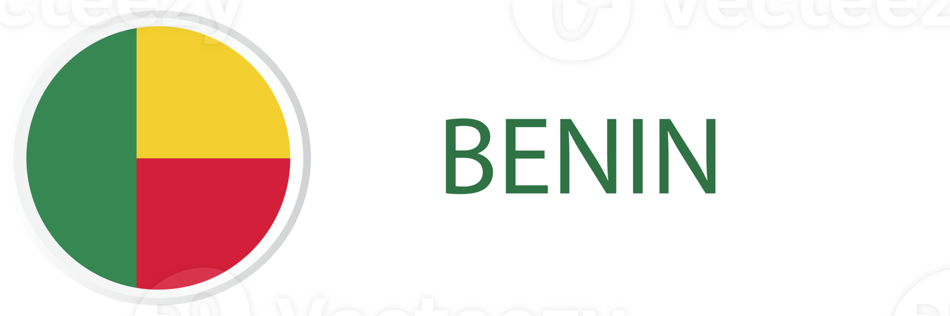 Benin flag in button web. png