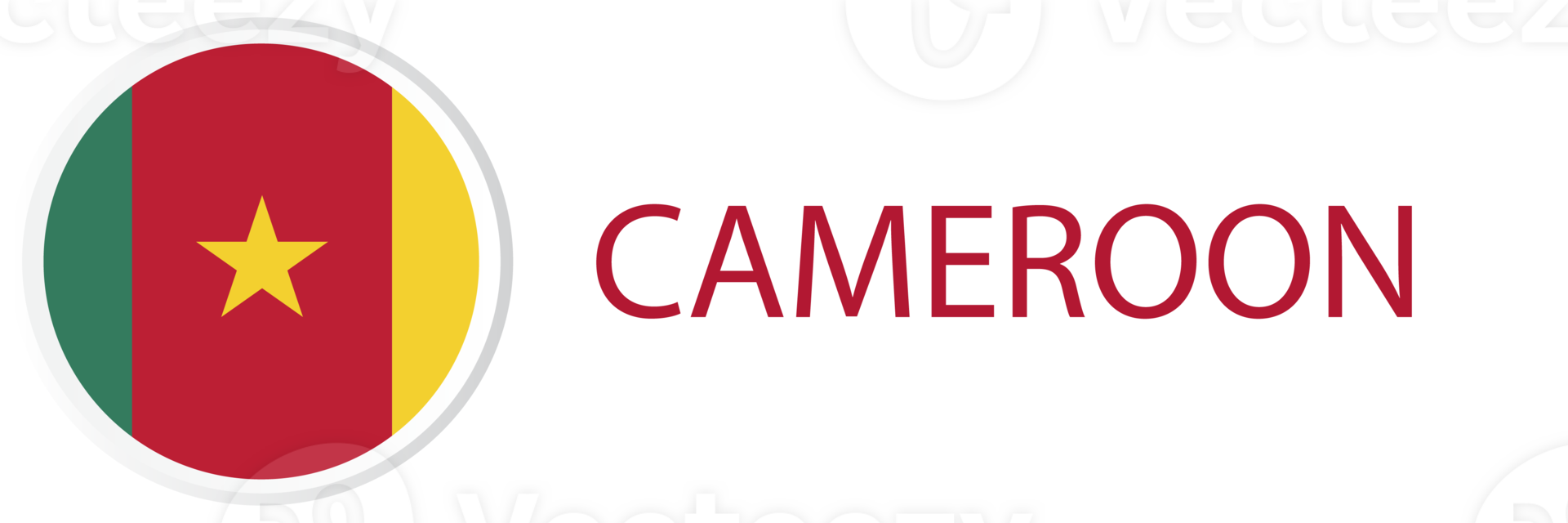 Cameroon flag in button web. png