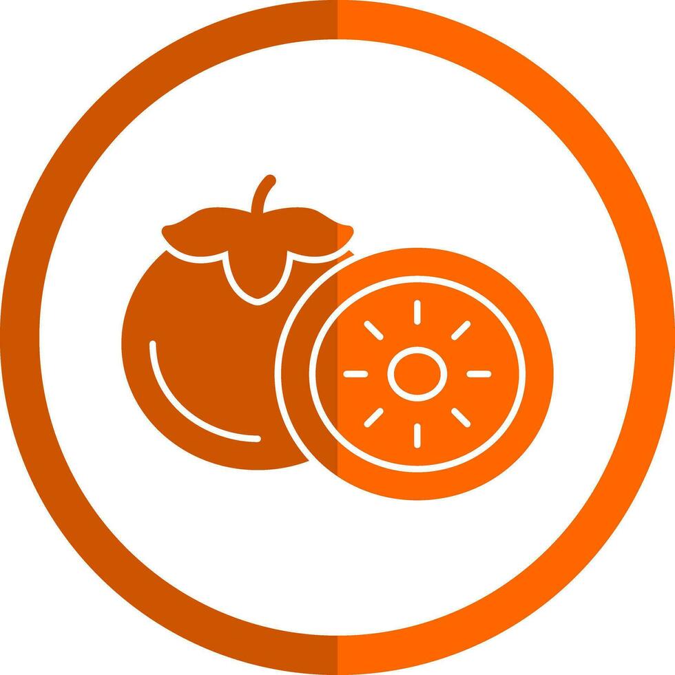 Persimmon Vector Icon Design