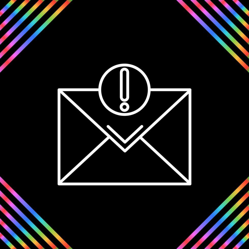 icono de vector de correo urgente