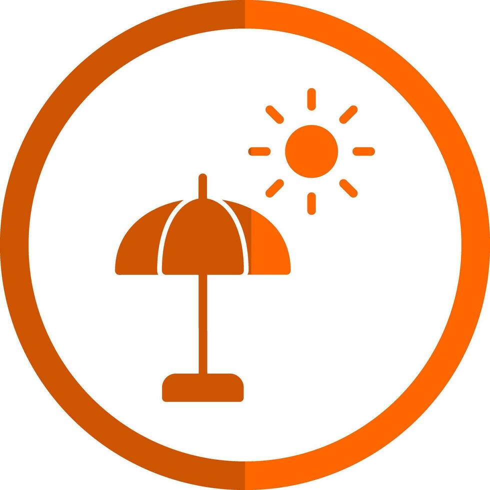 Sun Umbrella  Vector Icon Design