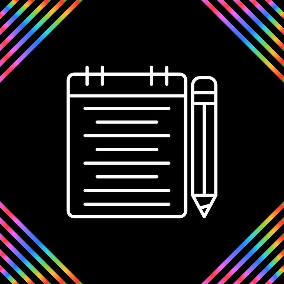 icono de vector de bloc de notas