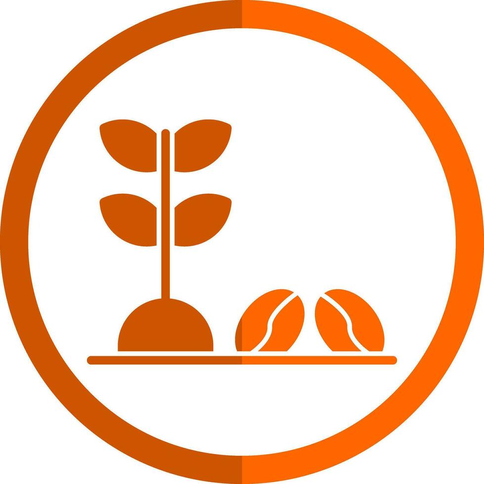Coffee Plant Vector Icon Design