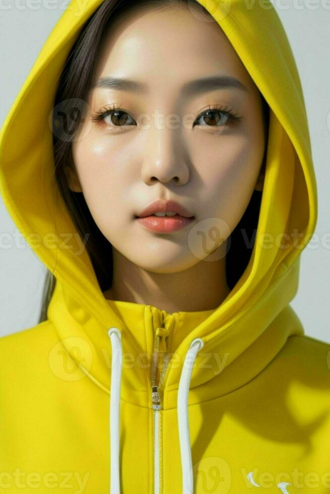 Stunning woman with a hoodie photo