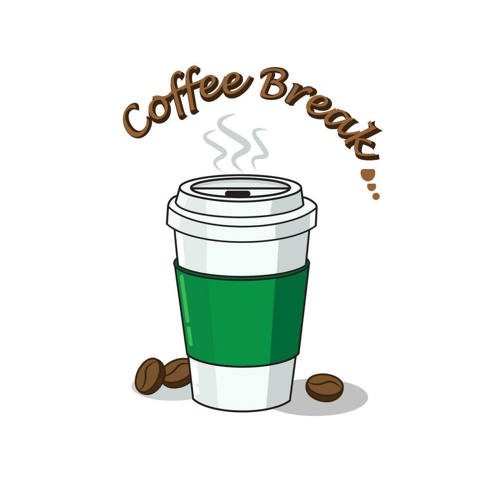 ilustración vector gráfico de café descanso