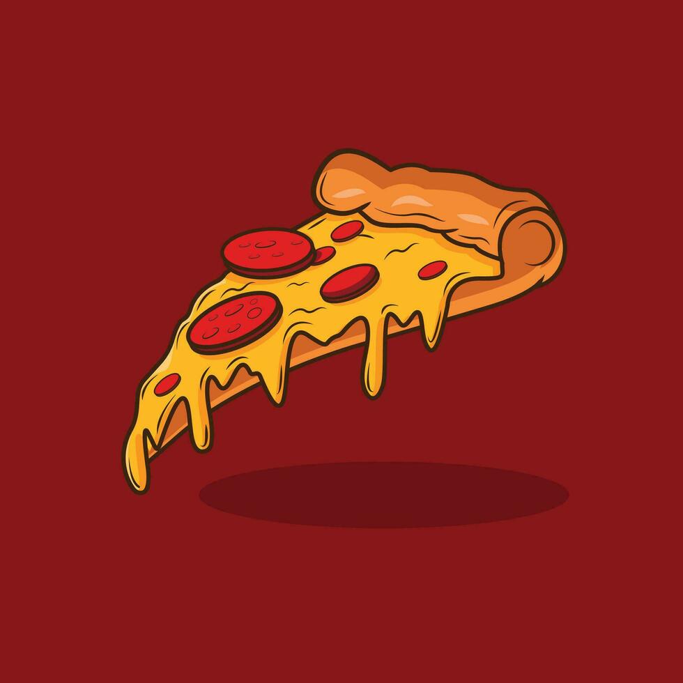 Illustration vector graphic of slice pizza, yummy pizza