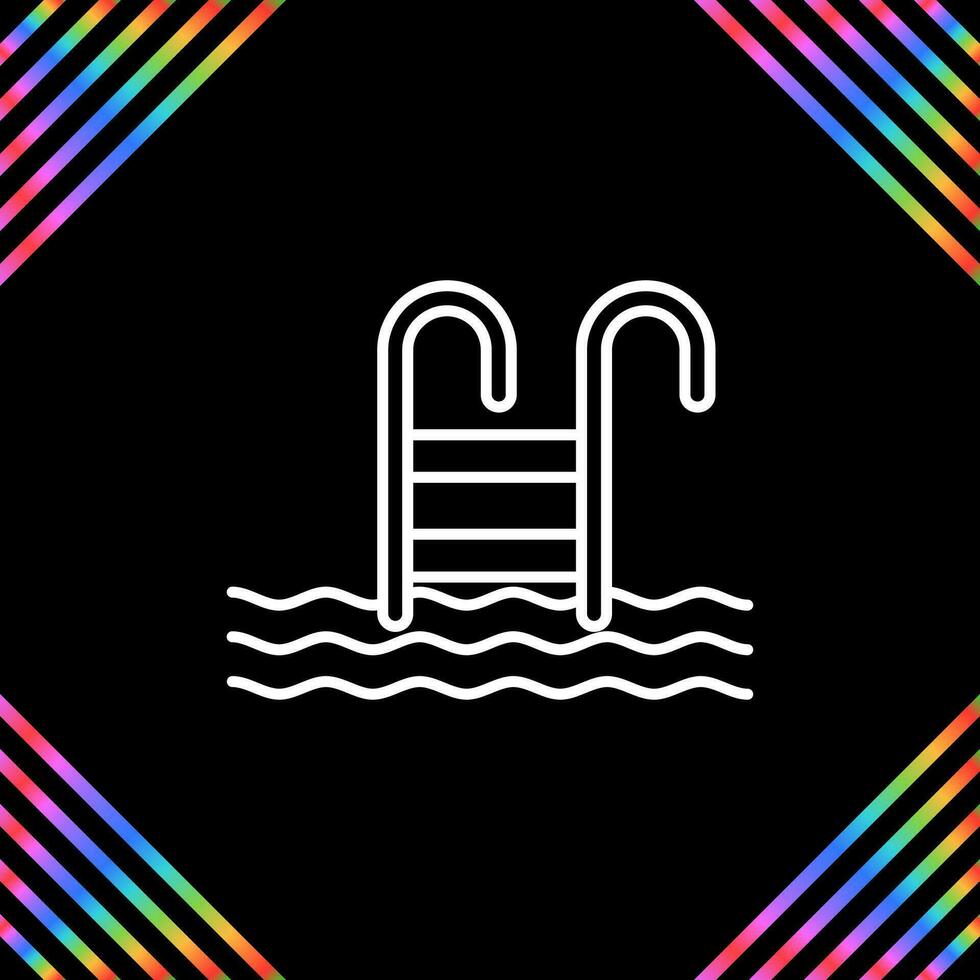 Water Stairs Vector Icon