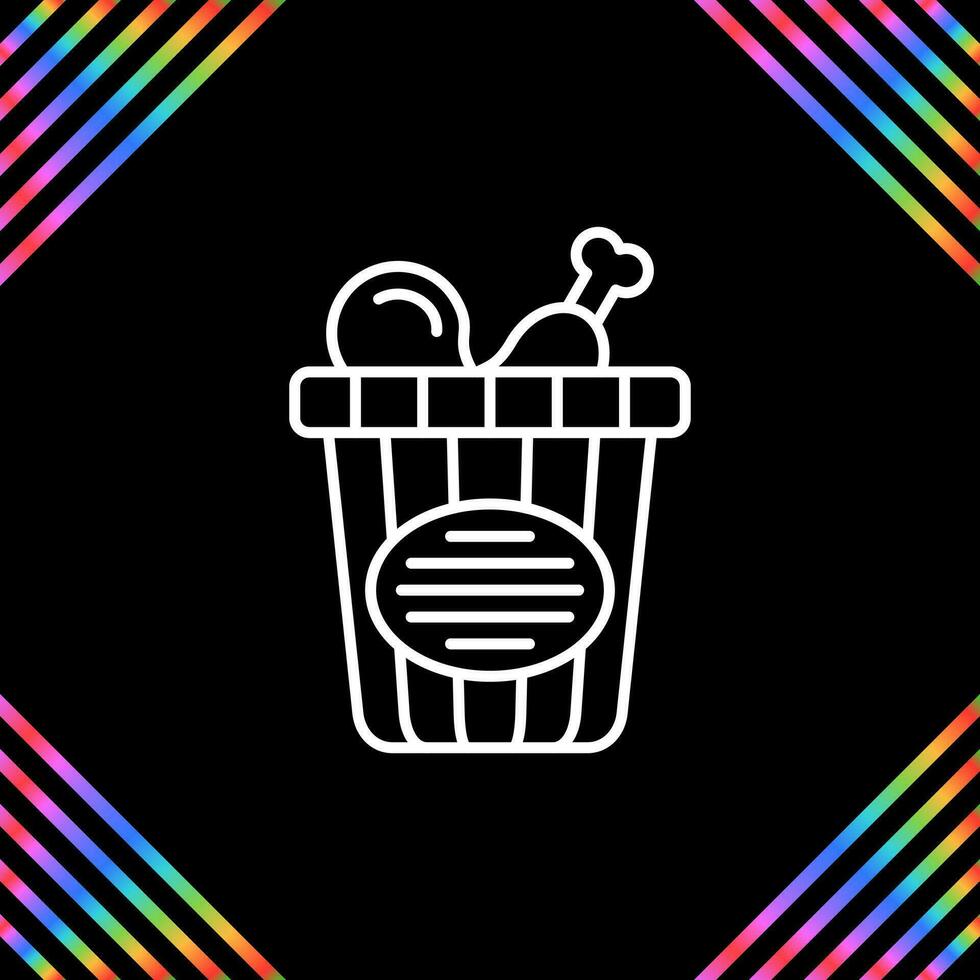 Chicken Bucket Vector Icon