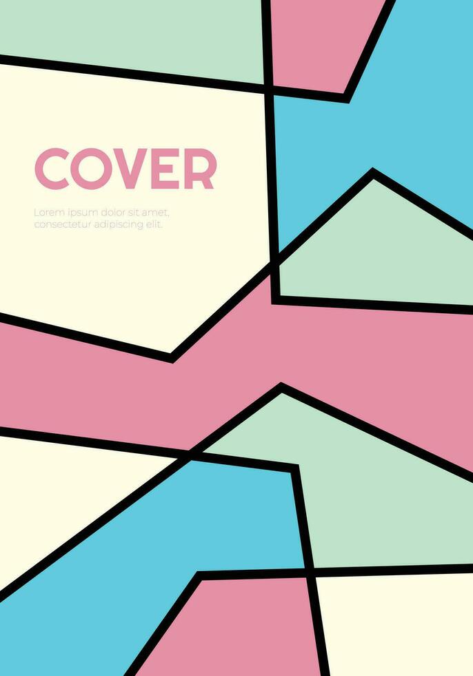 Cover Design Abstract Geometric Background vector