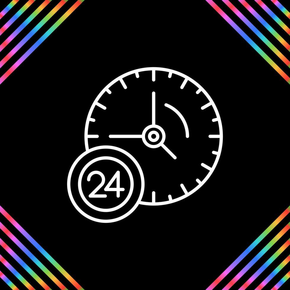 24 Hour Service Vector Icon