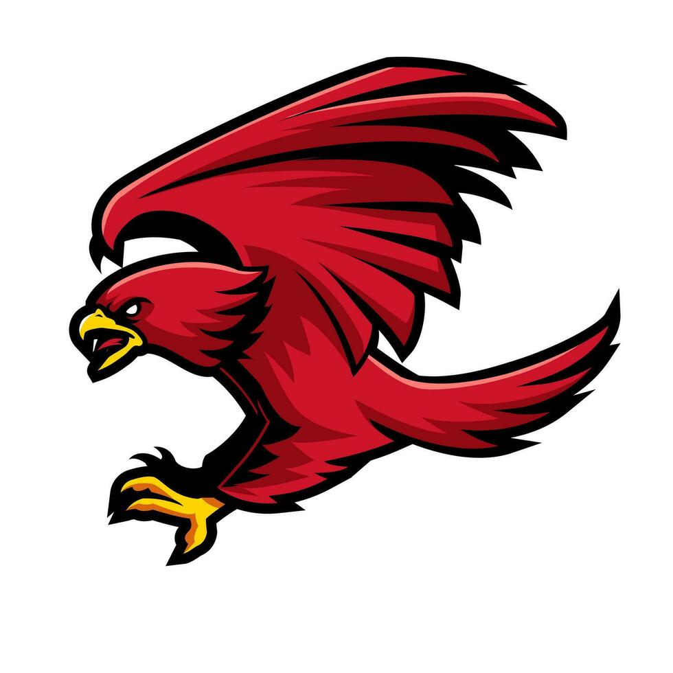 red  eagle mascot vector illustration