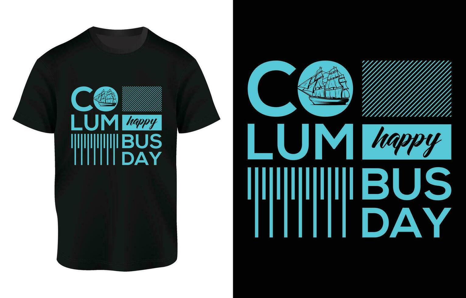 Happy Columbus Day Calligragpy And Typography T Shirt Vector Illustration, Badge, Banner Design, National USA Holiday Poster Greeting Card Design For Columbus Day