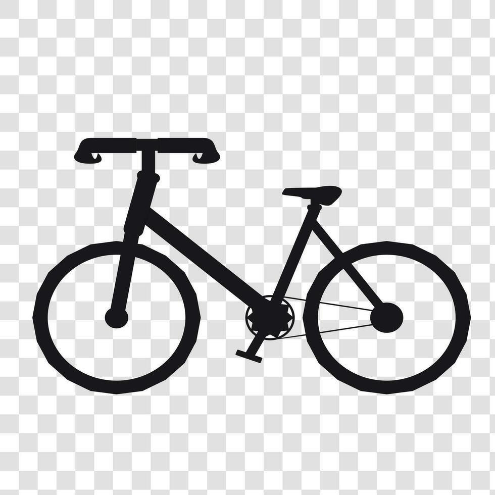 bicicleta silueta icono a la derecha ilustración. vector