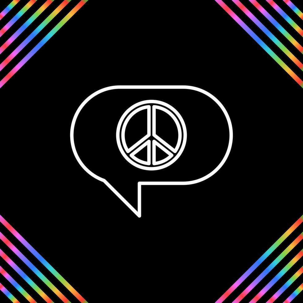 Peace Chat Vector Icon