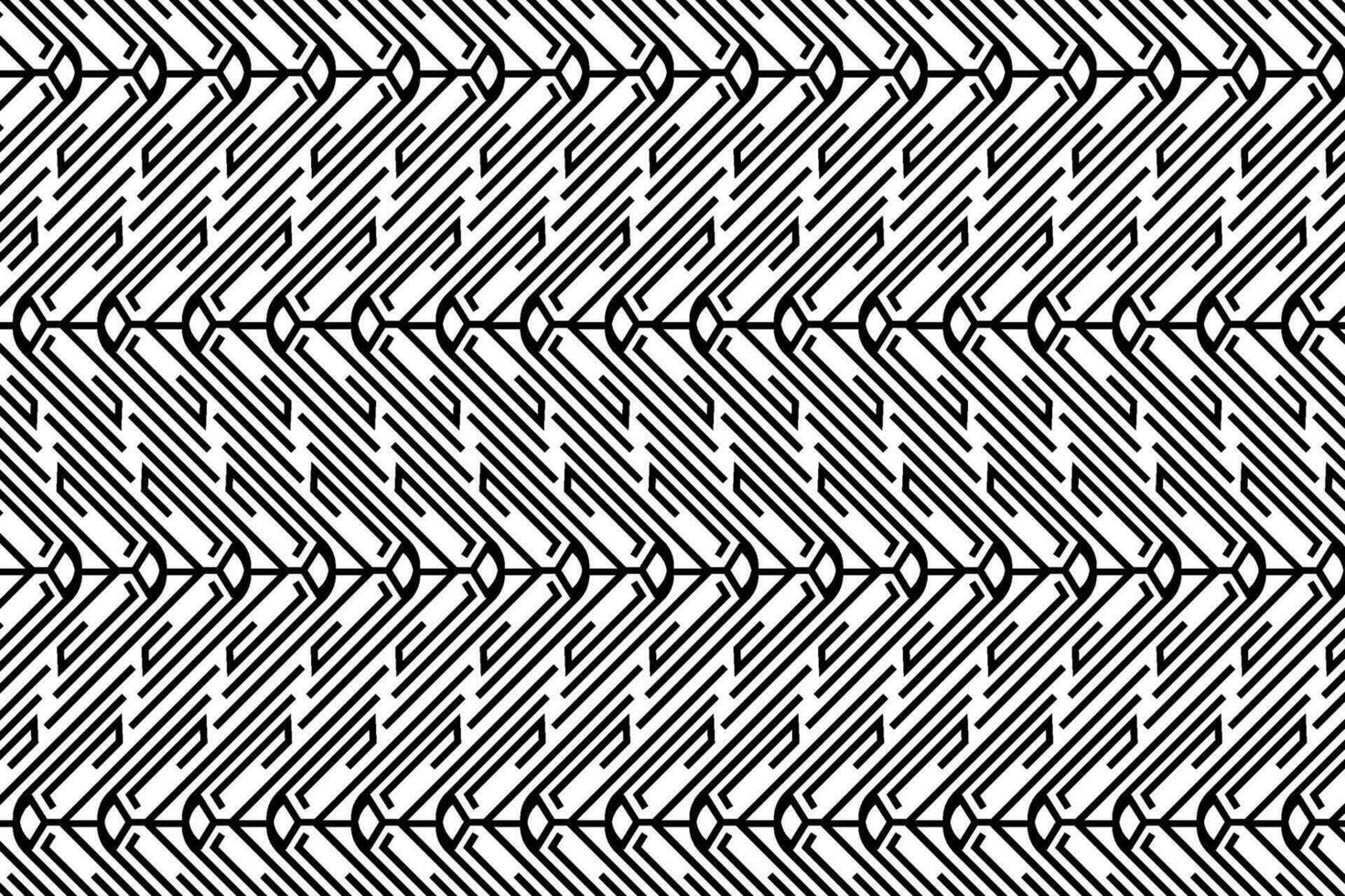 Black and white abstract patterned background. Linear striped stylized pattern, abstract ornate graphic element, for cover, cards, backgrounds, effects and other design projects. vector