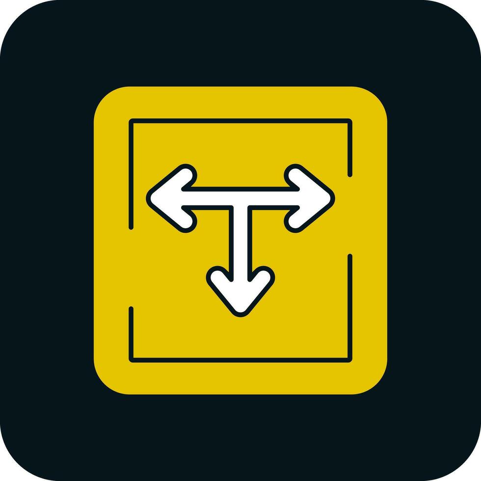 T Junction Vector Icon Design