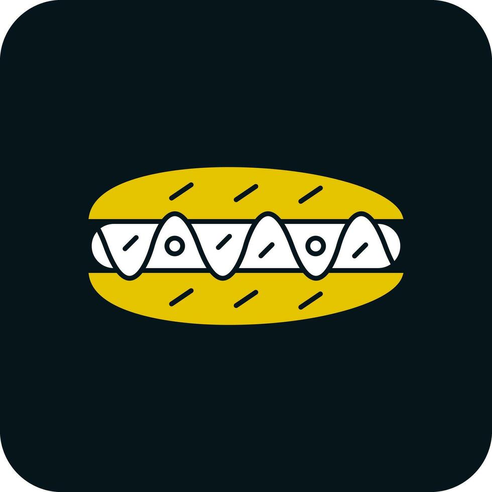 Hot Dog Vector Icon Design