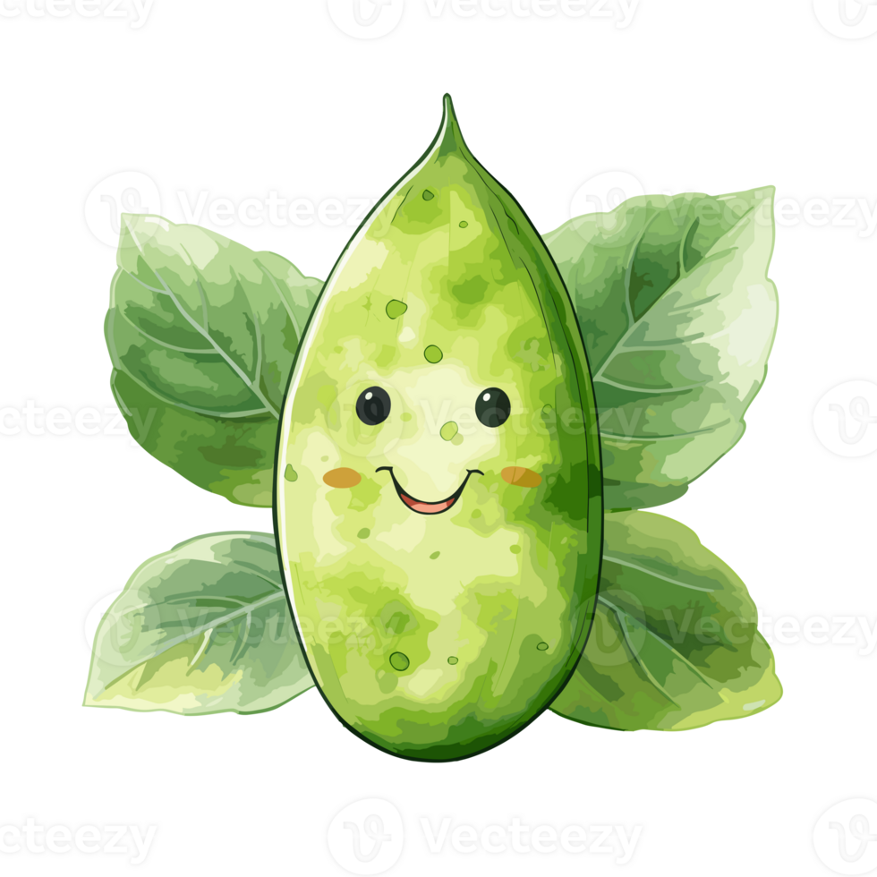 Cucumber watercolor illustration, Vegetable isolated on transparent background, AI Generative png