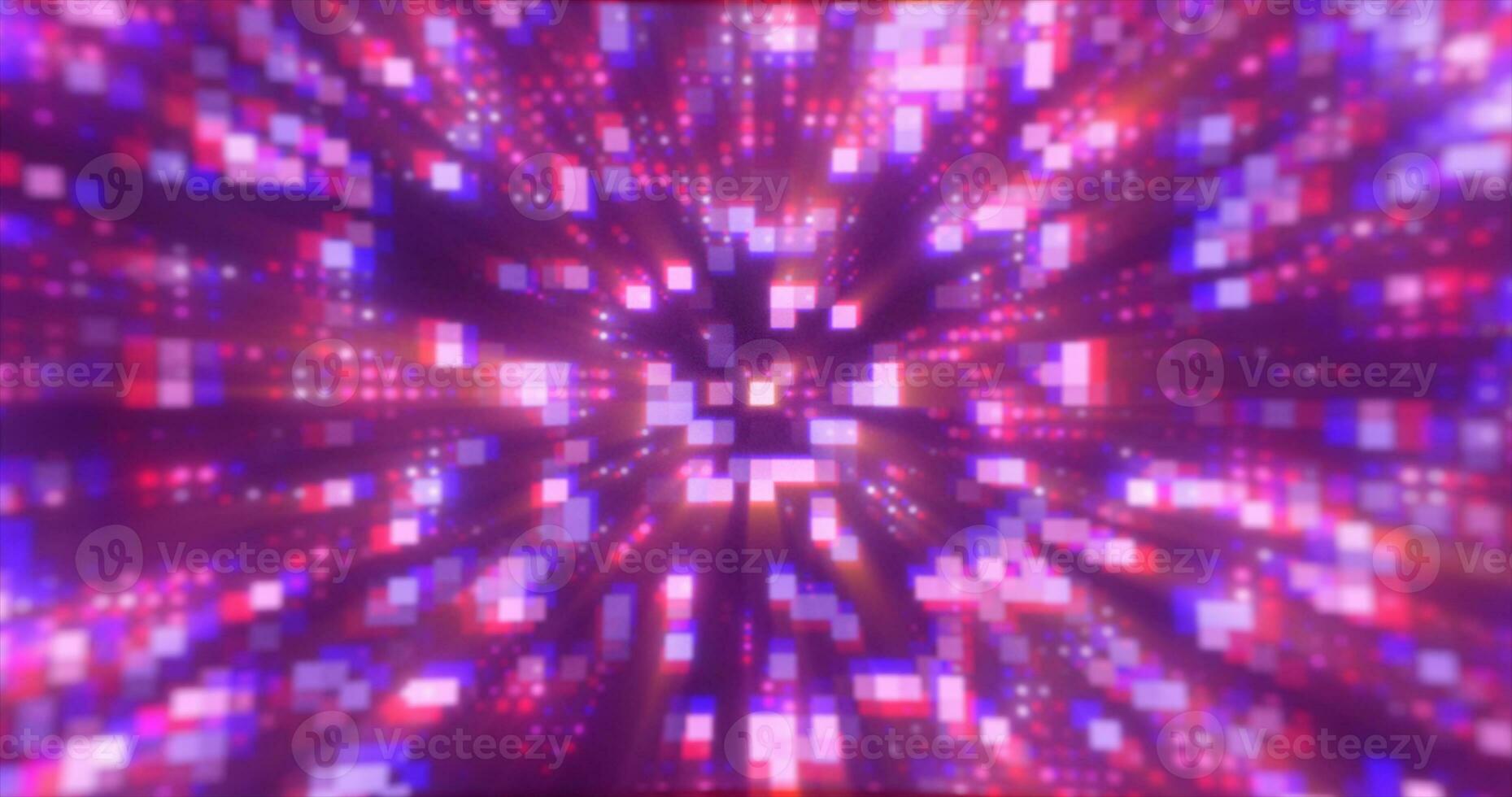 Abstract blue futuristic hi-tech energy particles dots and squares magical bright glowing background photo