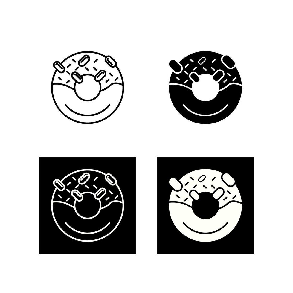 icono de vector de donut