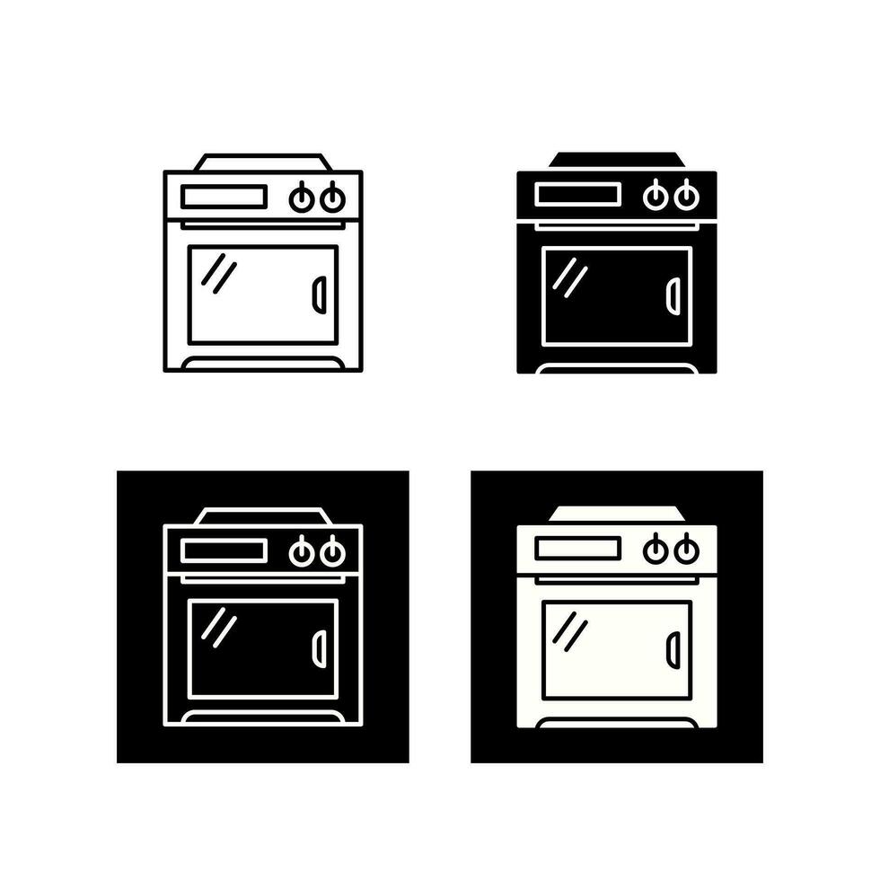 icono de vector de horno