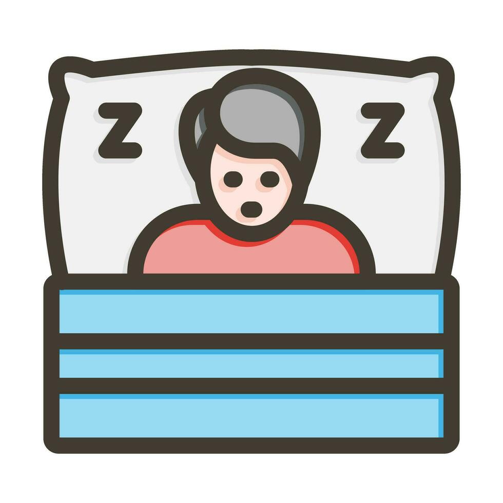 Sleep Vector Thick Line Filled Colors Icon For Personal And Commercial Use.