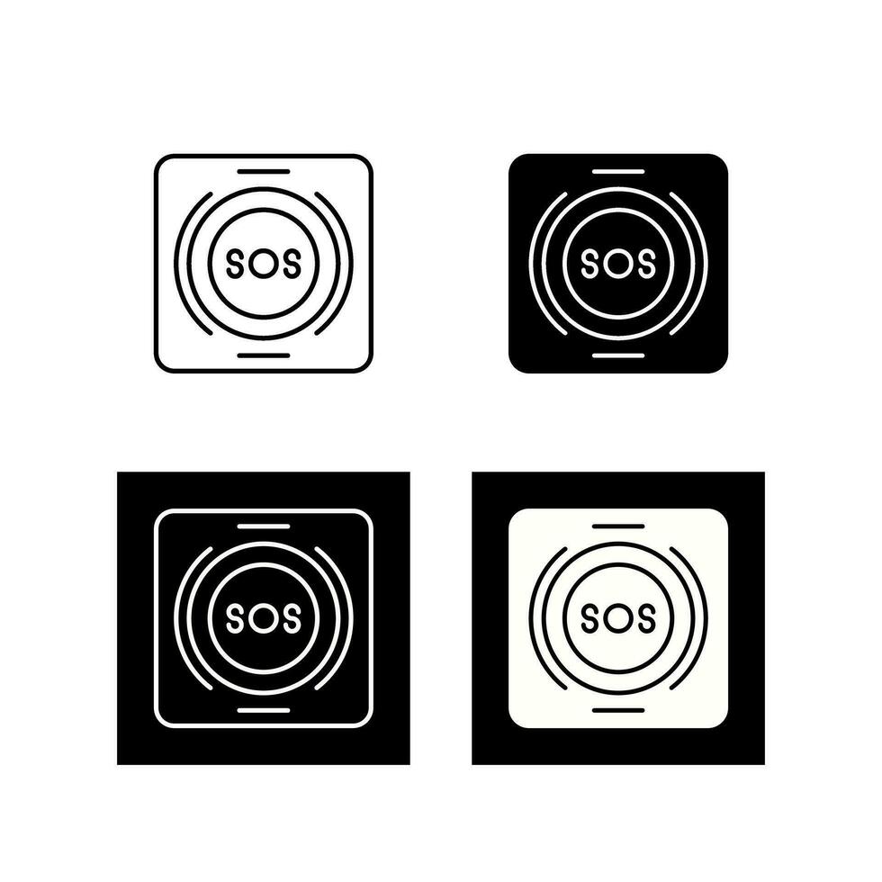 Emergency Button Vector Icon