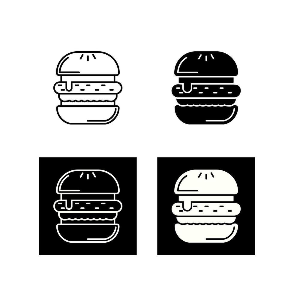 icono de vector de hamburguesa