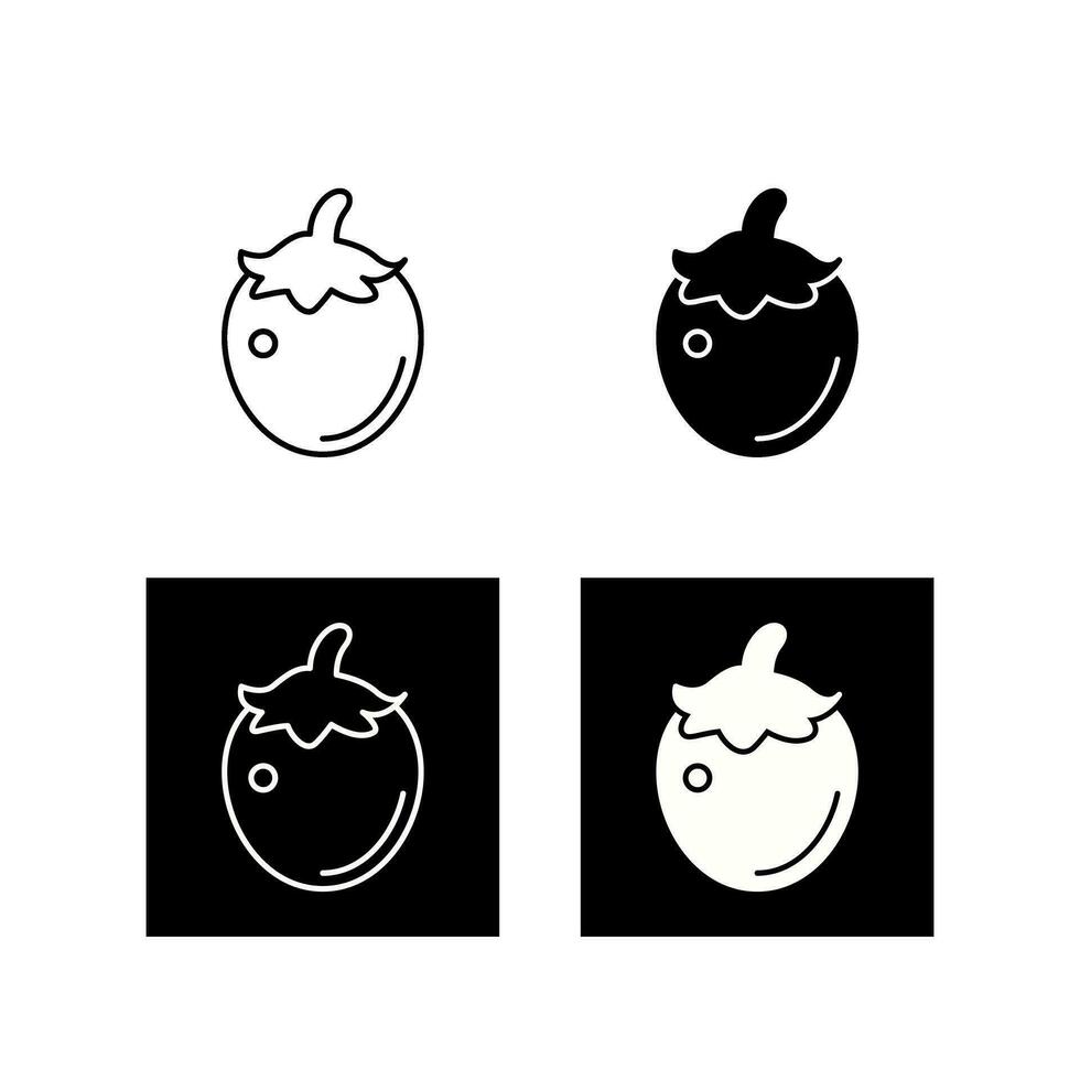 icono de vector de tomate