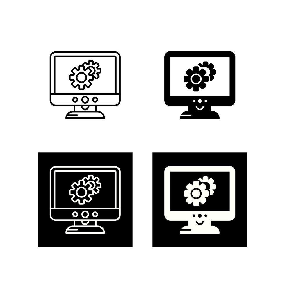 Settings Lcd Vector Icon