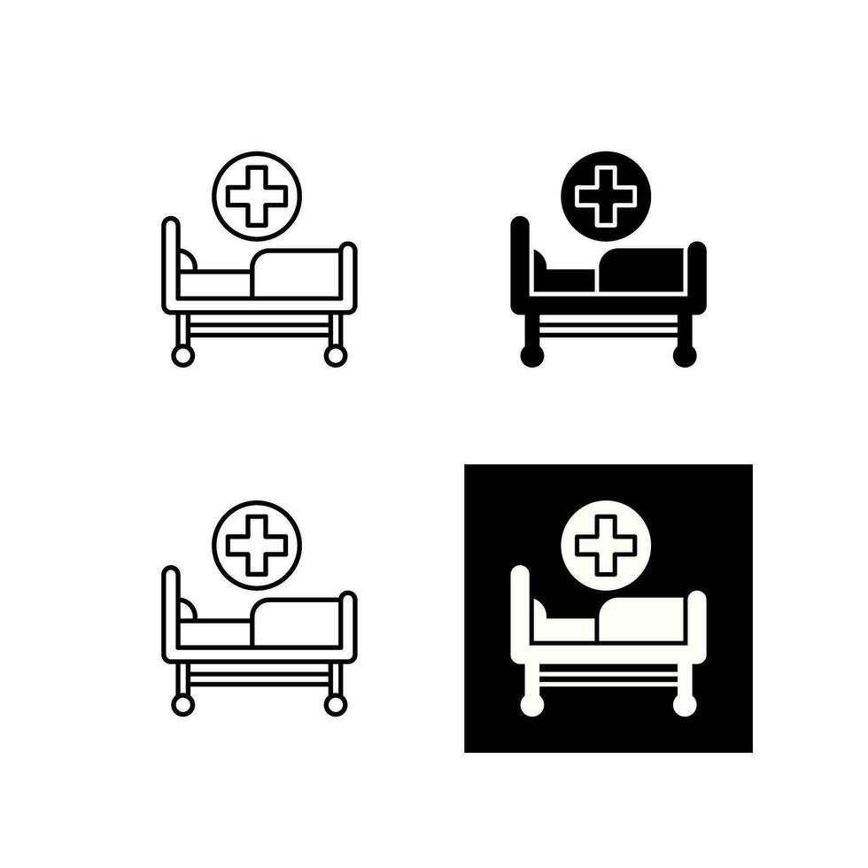 Hospital Bed Vector Icon
