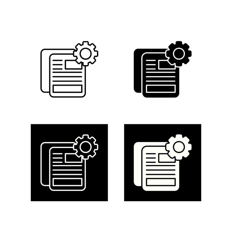 Document Setting Vector Icon