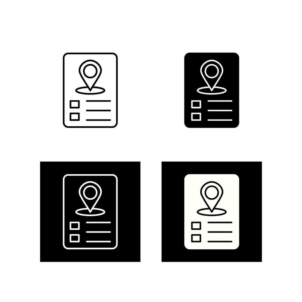 Itinerary Vector Icon