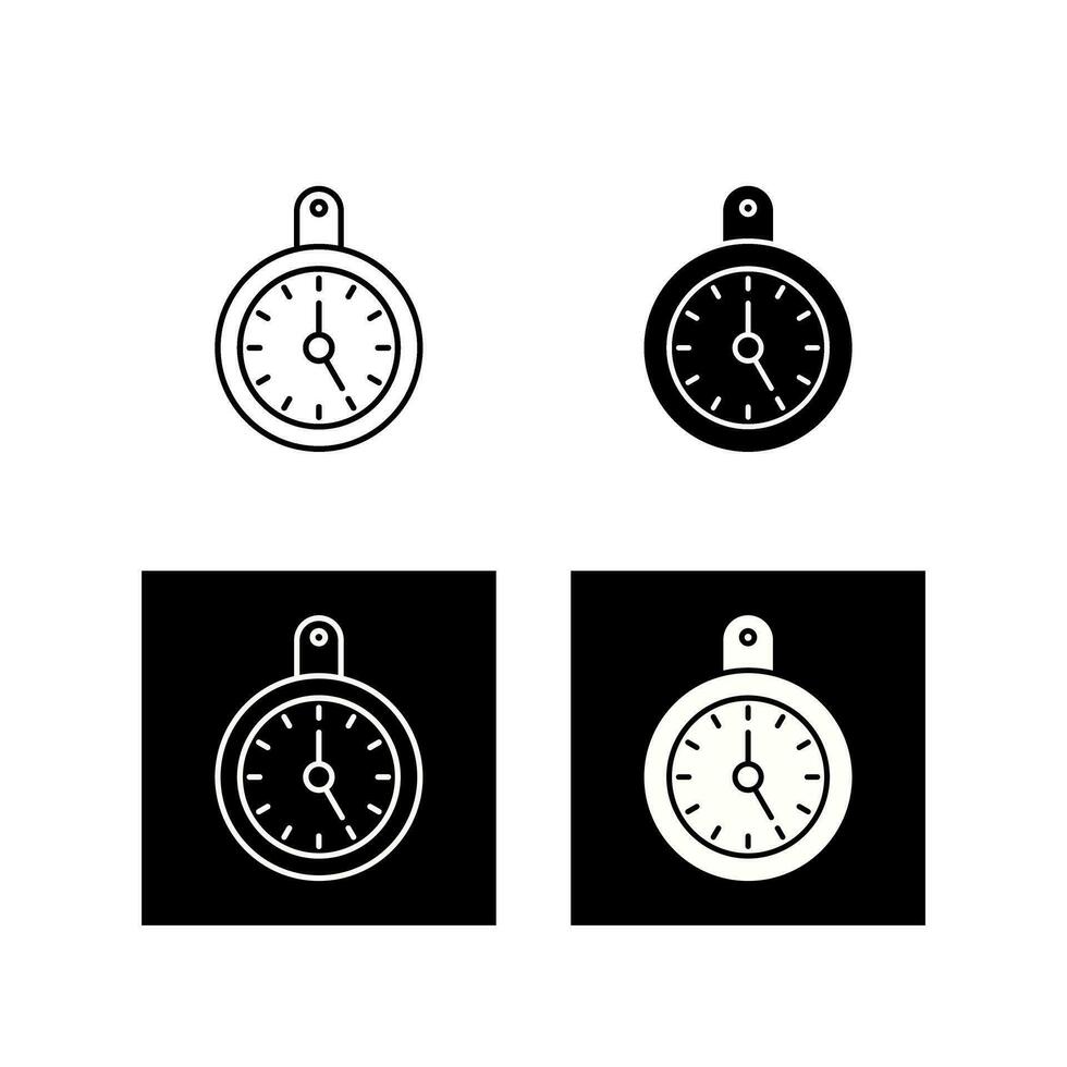 icono de vector de reloj de pared
