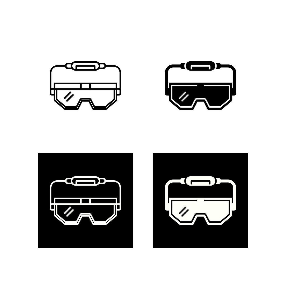 icono de vector de gafas de laboratorio