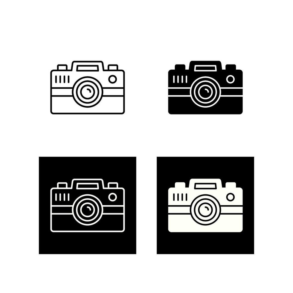 icono de vector de cámara de fotos