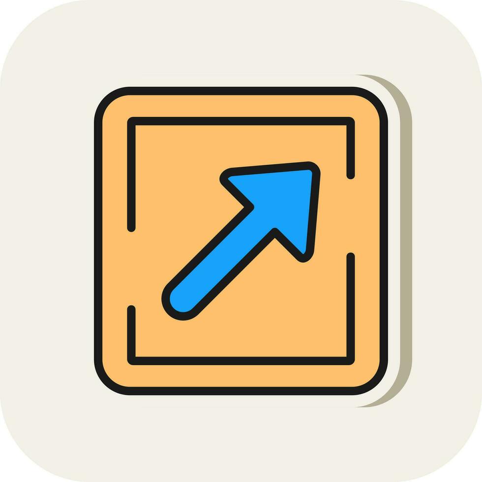 Arrow Upper Right Vector Icon Design