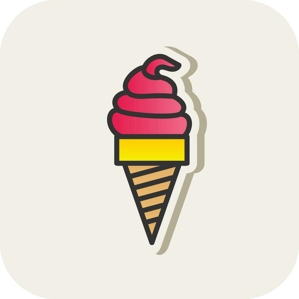 Ice Cream Vector Icon Design