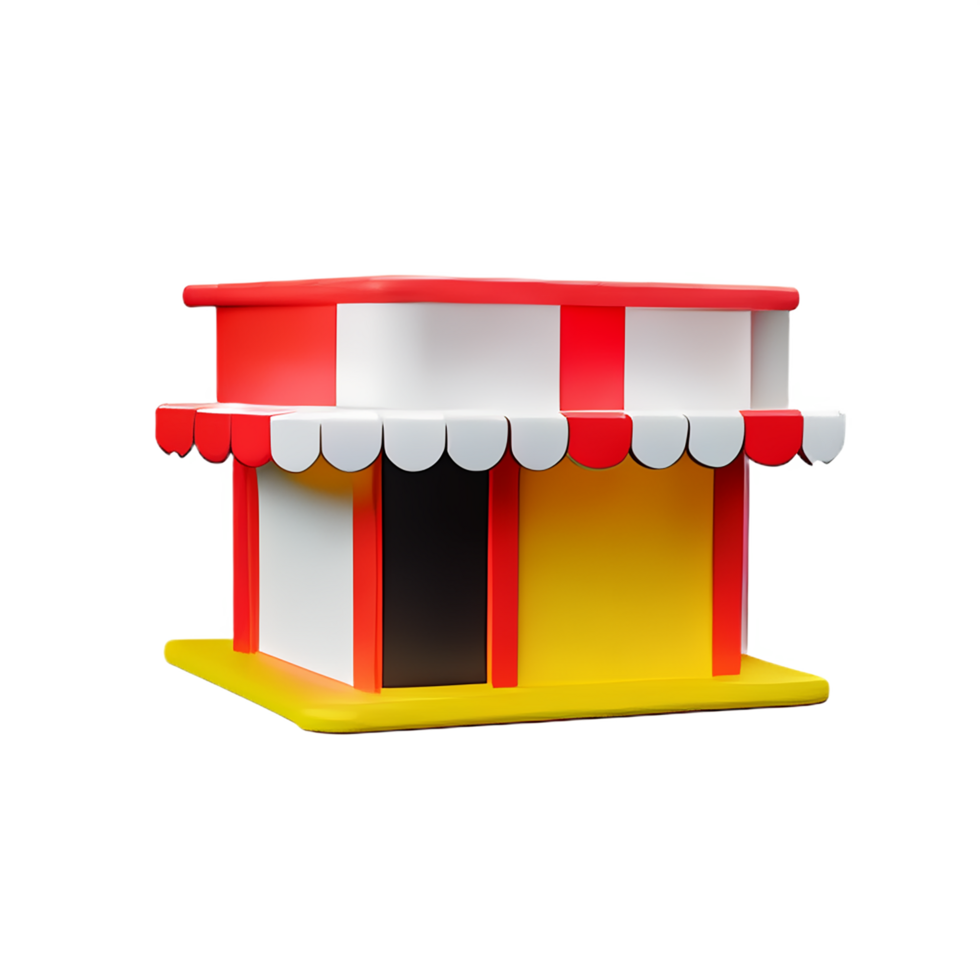 shopping and retail store 3d icon png