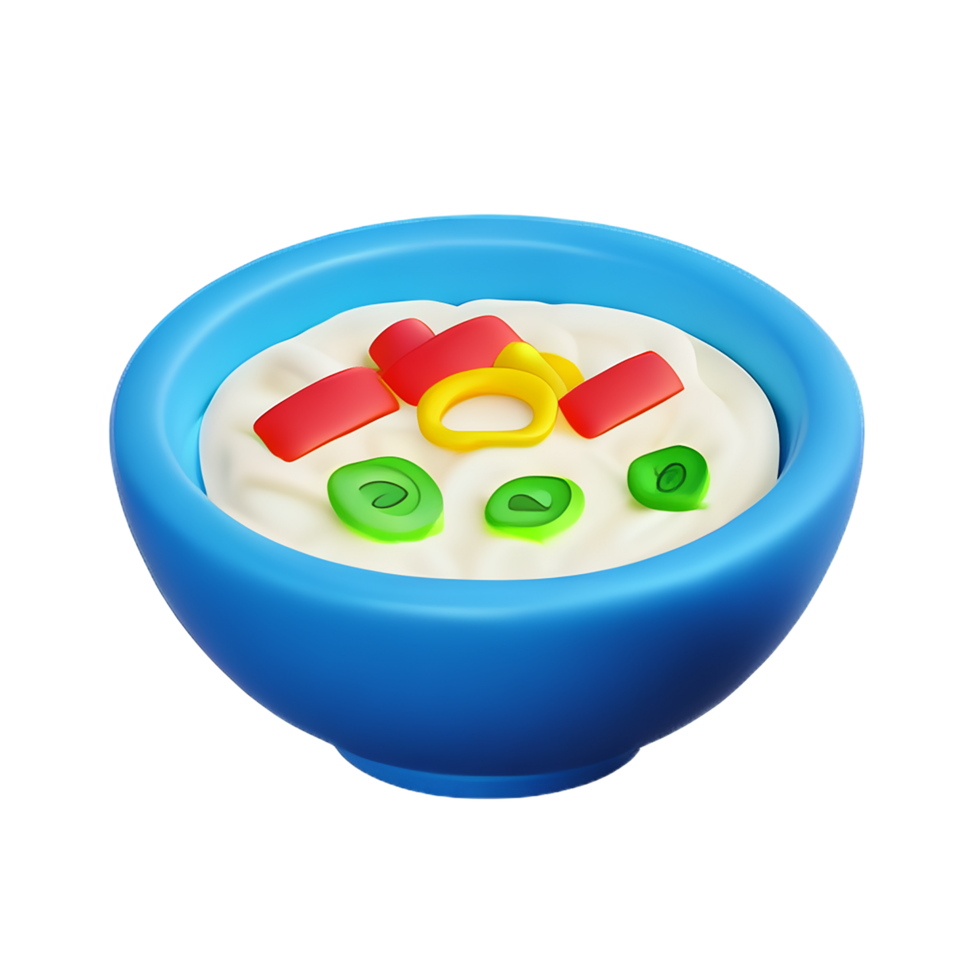 a bowl of cereal with colorful pieces png