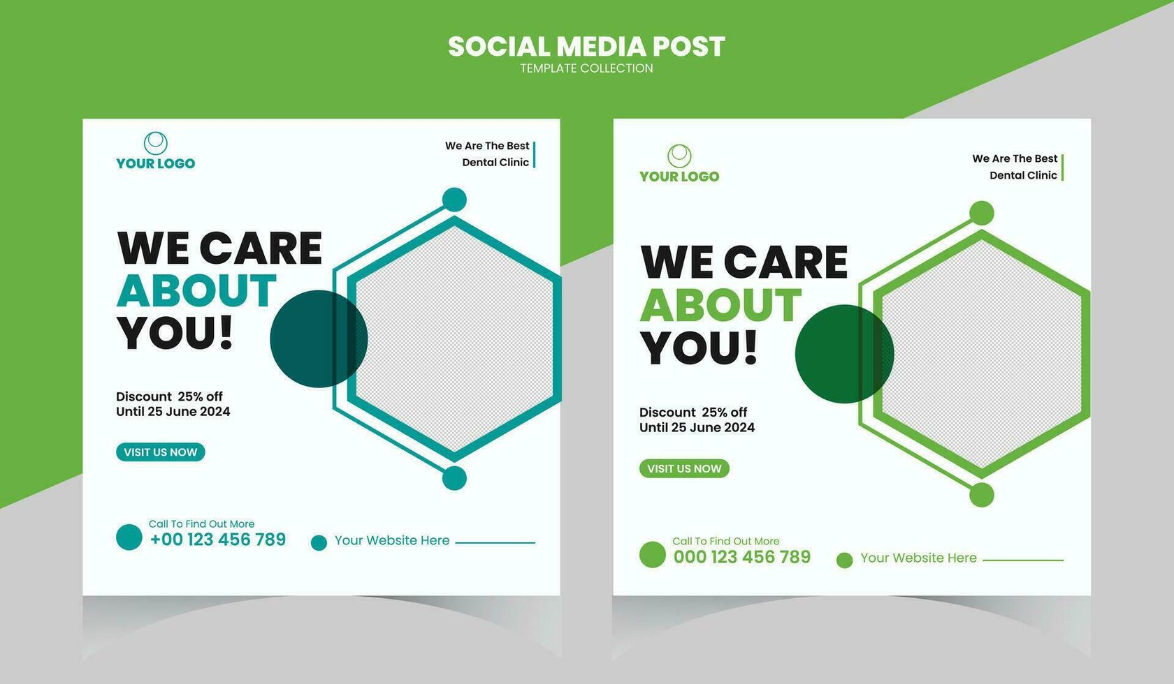 Care Social Media Post vector