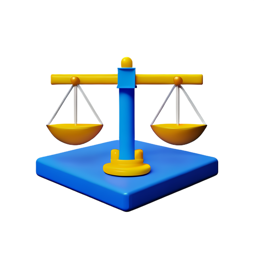 a scale with two scales on it, one blue and one yellow png