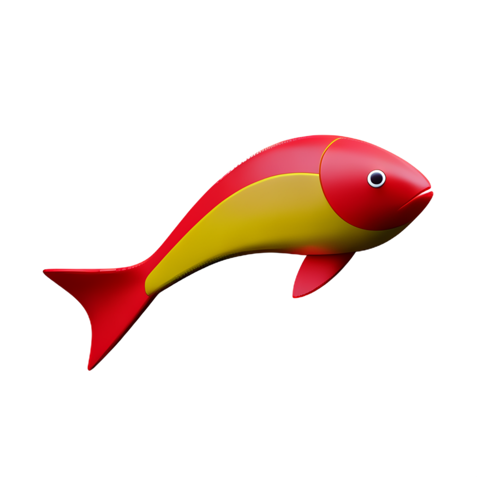 a sashimi red and yellow fish on a transparent background png
