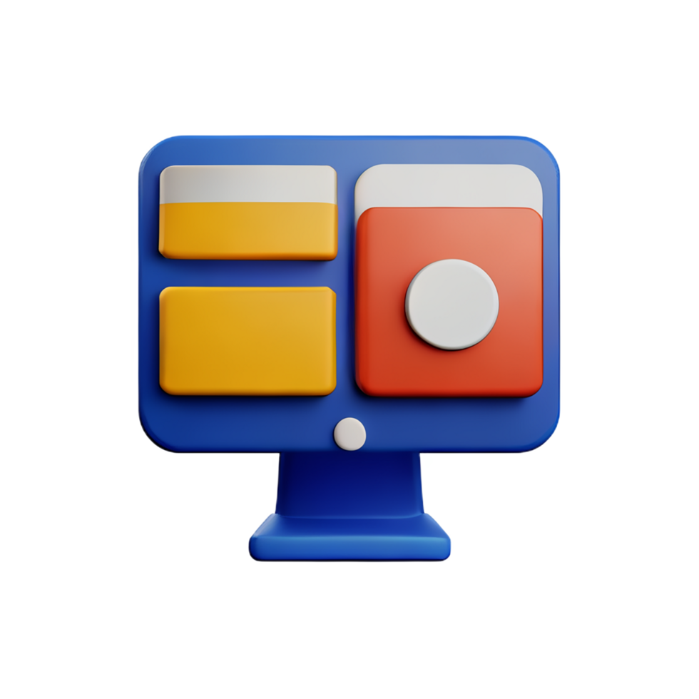 a computer monitor with a folder icon on it png