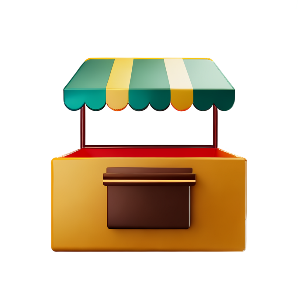 shopping and retail store 3d icon png