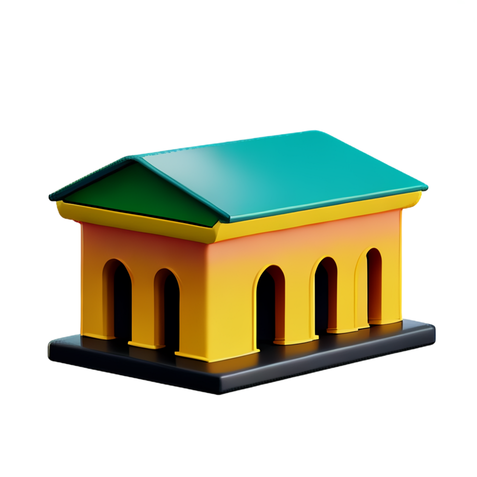 farm agriculture 3d house icon png