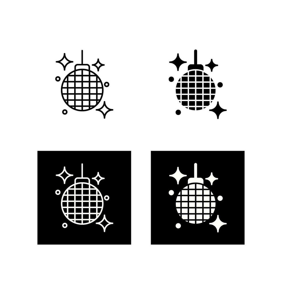 icono de vector de bola de discoteca